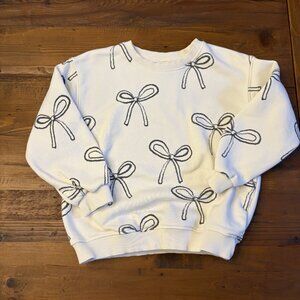 Zara Girls Bow Sweatshirt- size 6